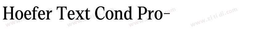 Hoefer Text Cond Pro字体转换